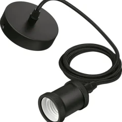 Outlet 4 stk Cord pendelophæng, 2 meter, Fatninger & Fatningssæt