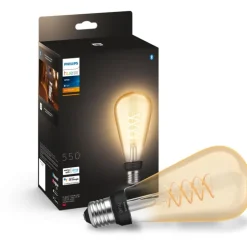Clearance 4 stk White E27 edisonpære, 2100K, 7W, Lyskilder|Philips Hue