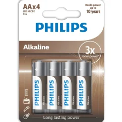 12 stk Tech Alkaline AA batterier, Batterier