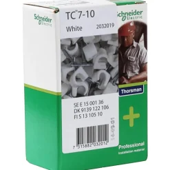 New 100 stk TC kabelclips, hvid, 7-10/25 mm Schneider Electric|Kabelclips- & Bøjler