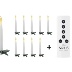 Online 6 stk Carolin juletræslys, 10 stk Sirius|Juletræslys