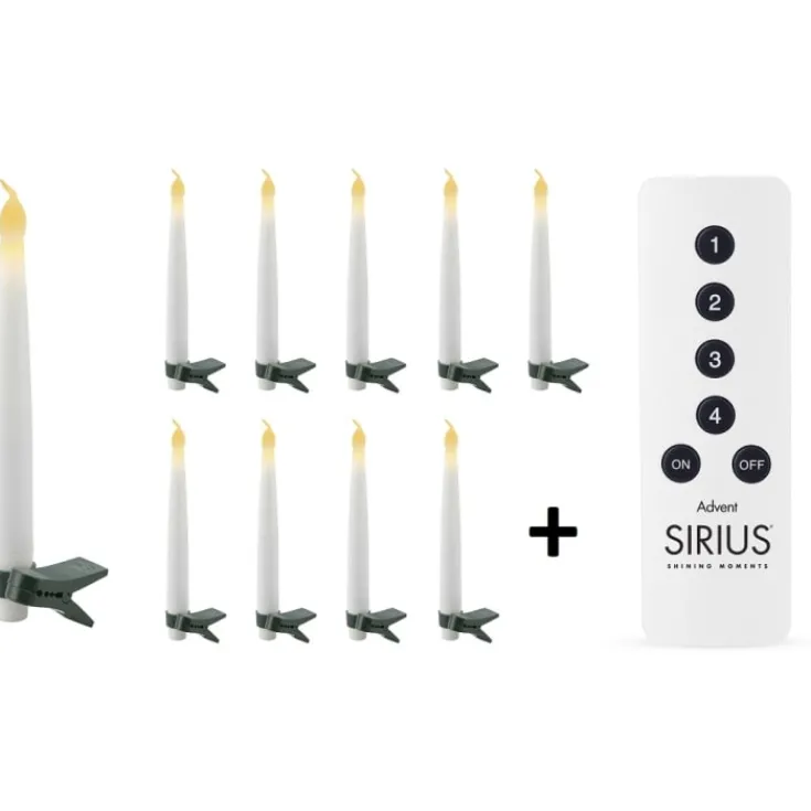 Online 6 stk Carolin juletræslys, 10 stk Sirius|Juletræslys