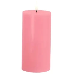 Sale 6 stk Sille LED bloklys, batteri, rosa Sirius|Kunstige Stearinlys