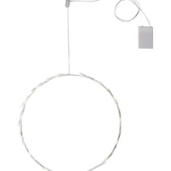 Outlet 8 stk Crispy krans med lys Julepynt Med Lys