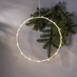 Outlet 8 stk Crispy krans med lys Julepynt Med Lys