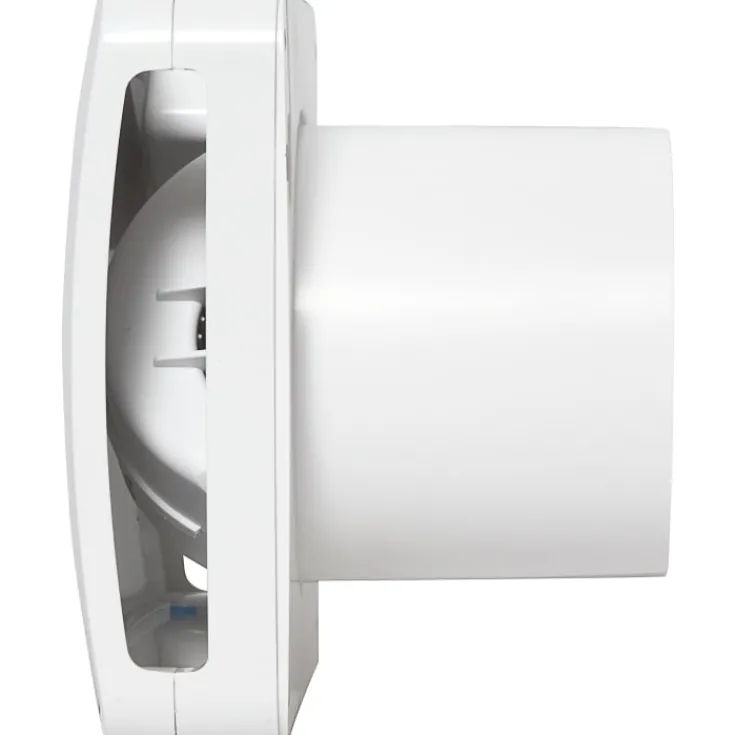 Clearance 4 stk Ecoair badventilator med fugtstyring Ø100 mm, hvid Thermex|Badeværelsesventilatorer