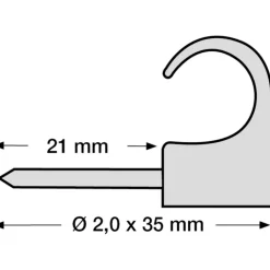 Sale 100 stk kabelclips 12-16/35 mm, grå Kabelclips- & Bøjler