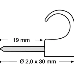 Hot 300 stk kabelclips 8-12/30 mm, hvid Kabelclips- & Bøjler