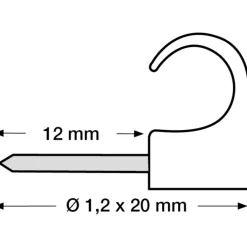 Discount 100 stk kabelclips 5-7/20 mm, natur Kabelclips- & Bøjler