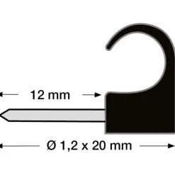 Online 100 stk kabelclips 5-7/20 mm, sort Kabelclips- & Bøjler