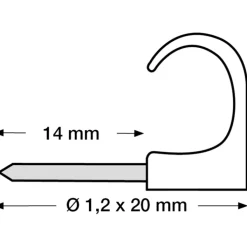 Discount 100 stk kabelclips 4x6/20 mm, natur Kabelclips- & Bøjler