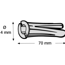 Outlet 500 stk KP rawlplug, Ø14x70 mm, grå Plugs & Kroge