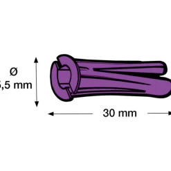 Discount 100 stk KP rawlplug, Ø5,5x, lilla Plugs & Kroge