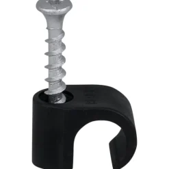 Sale 100 stk skrueclips rund, TX20, 14-18/40 mm, sort Kabelclips- & Bøjler