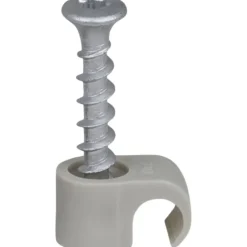 Discount 100 stk skrueclips rund, TX20, , grå Kabelclips- & Bøjler