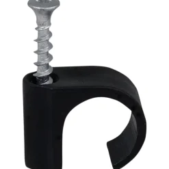Outlet 500 stk skrueclips rund, TX20, , sort Kabelclips- & Bøjler