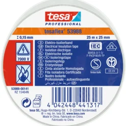 Outlet isoleringstape, hvid, Tape