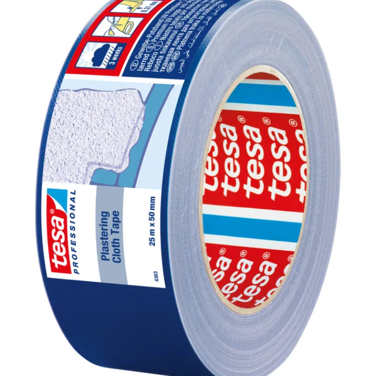 Online 4363 lærredstape, blå, , 25 meter Tape
