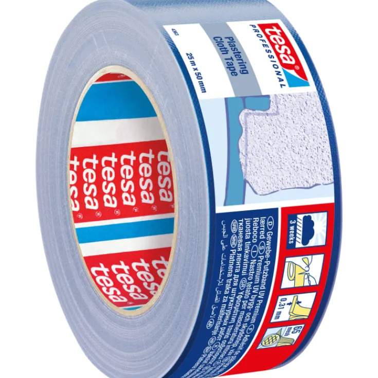Online 4363 lærredstape, blå, , 25 meter Tape
