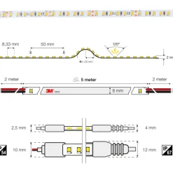 The Light Group Mono LED strip, 5 meter, Led Strips