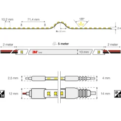 The Light Group TW udendørs LED strip, 5 meter, 2200-6500K Led Strips