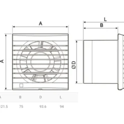 Clearance EDM 80 badventilator, timer, Ø100 mm, hvid Thermex|Badeværelsesventilatorer