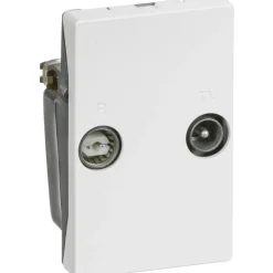 New Fuga TD260E antenneudtag TV og radio slutdåse 1,5 modul, hvid Antennestik/Coax
