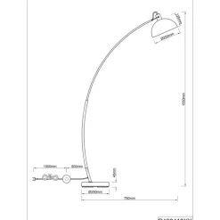 Best Recife gulvlampe, sort/guld Gulvlamper