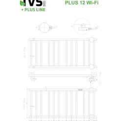 Hot Plus 12L håndklædetørrer, el, 50x116 cm, guld Håndklædetørrer