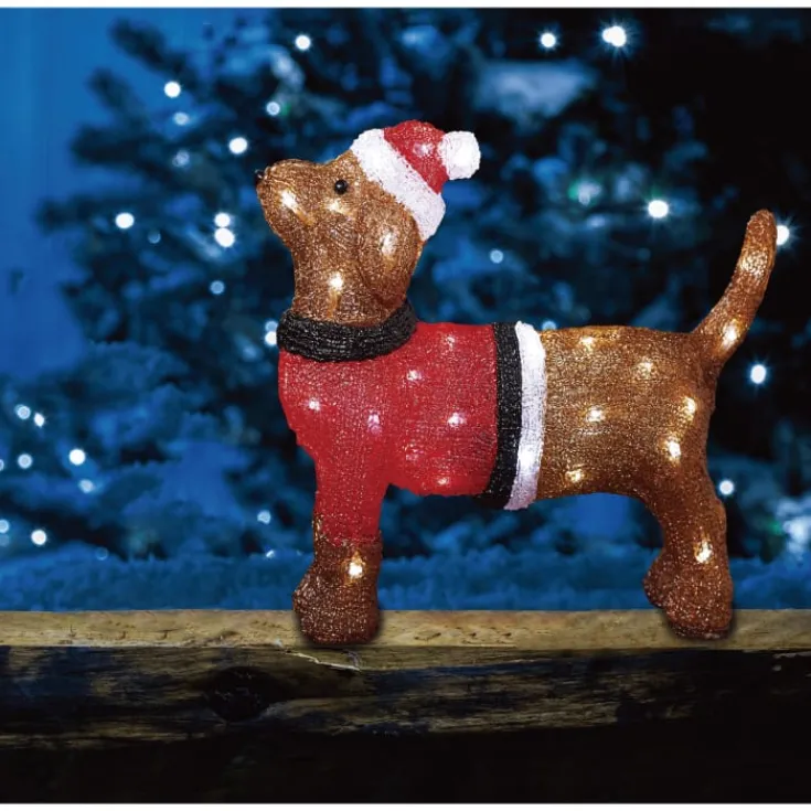 julehund Julepynt Med Lys