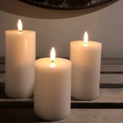 Outlet LED bloklys, batteri Kunstige Stearinlys