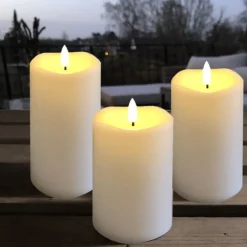 New LED bloklys, udendørs, batteri Kunstige Stearinlys