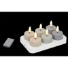 LED fyrfadslys, genopladelig, 6-pak Kunstige Stearinlys