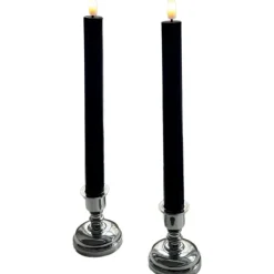 LED kronelys, batteri, 24 cm, 2-pak Kunstige Stearinlys