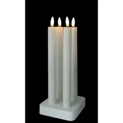 Online LED kronelys, genopladelig, 4-pak Kunstige Stearinlys