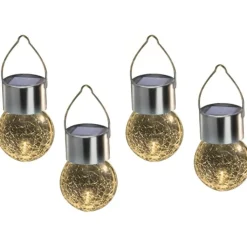 Best solcelle glaskugler, 4-pak Solcellelamper|Havelamper