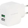New opladerstik, USB-A med Smart IC, 17W, hvid Mobil, Pc & Data
