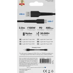 Online Vivanco USB-A til USB-C kabel, 2 meter, 60W Mobil, Pc & Data