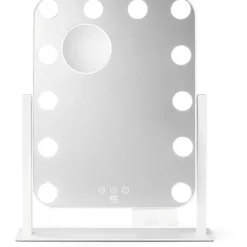 Outlet EC Shine MI3W-D29 makeup spejl med lys, 35x43,8 cm, hvid Spejle Med Lys