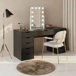 Outlet EC Shine MI3W-D29 makeup spejl med lys, 35x43,8 cm, hvid Spejle Med Lys