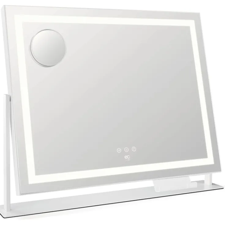 Best EC Sparkle MI1W-D58 makeup spejl med lys, 64x50,3 cm, hvid Spejle Med Lys