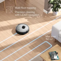 Outlet Innobot RVC-B4LIN+ robotstøvsuger, gulvvask, 4000 PA, sort Elektronik Til Boligen