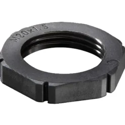 New møtrik, M32x1,5, 6 mm, sort Forskruninger
