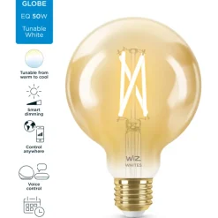 Outlet E27 globepære, 2000K-5500K, 7W, cm Lyskilder|Wiz