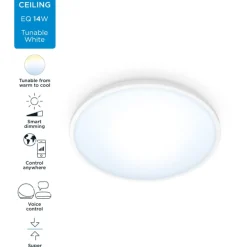 Hot Superslim plafond, justerbar hvid, hvid, Indendørs Belysning|Wiz