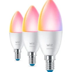 Clearance Wifi E14 kronepære, farveskift, 2200K-6500K, 4,9W, 3-pak Wiz