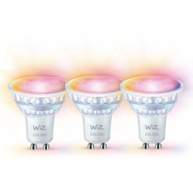 Outlet Wifi GU10 spotpære, farveskift, 2200K-6500K, 4,7W, 3-pak Wiz