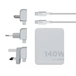 Best GaN Ultra rejseoplader, USB-C/A, 140W, hvid Mobil, Pc & Data